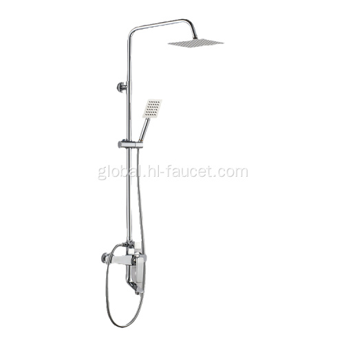 Bathroom Shower Faucet Stainless Steel High Pipe Bathroom Overhead Shower Set Factory
